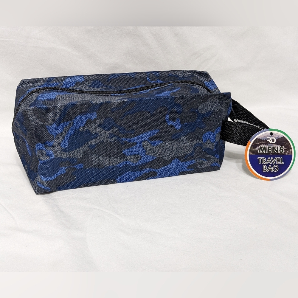 NWT Men's Blue Camo Accessory Travel Bag, Toiletry Bag - Picture 2 of 8